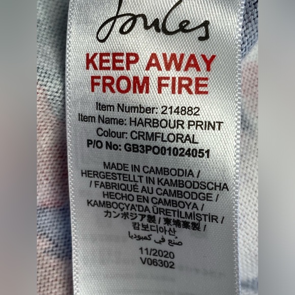 NWT Joules Women's Harbour Print Long Sleeve Jersey Top - Picture 7 of 8